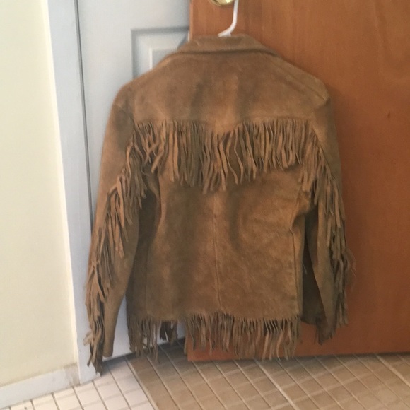 VINTAGE Pypsa Hippie Suede Leather Jacket - Picture 3 of 3